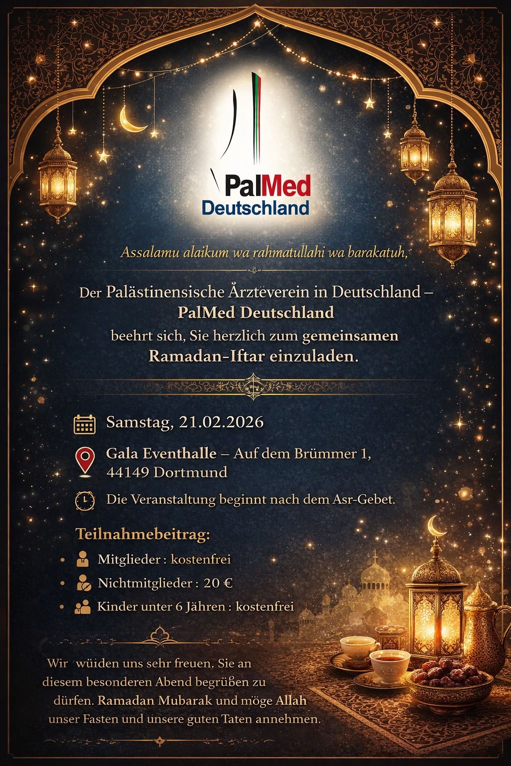 Gemeinsames Fastenbrechen und Gesellschaftsabend